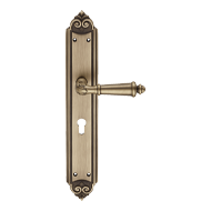 AIDA Door Lever handle on Plate - Gold 